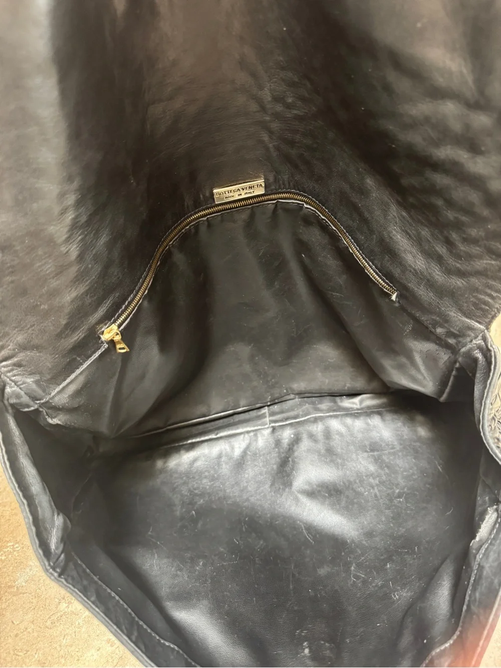 Bottega Veneta Black Intrecciato Woven Leather Shoulder Bag